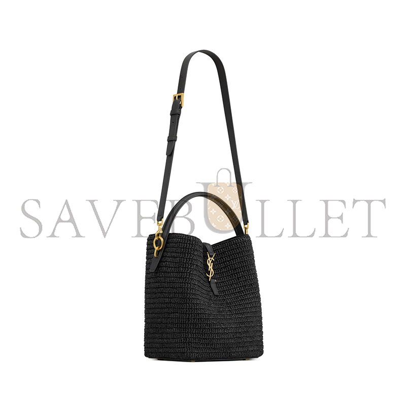 Y*L le 37 in woven raffia and vegetable-tanned leather 773991gaaec1000 (20*25*16cm)